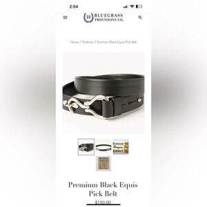 Bluegrass Premium Black Equis Pick  Belt